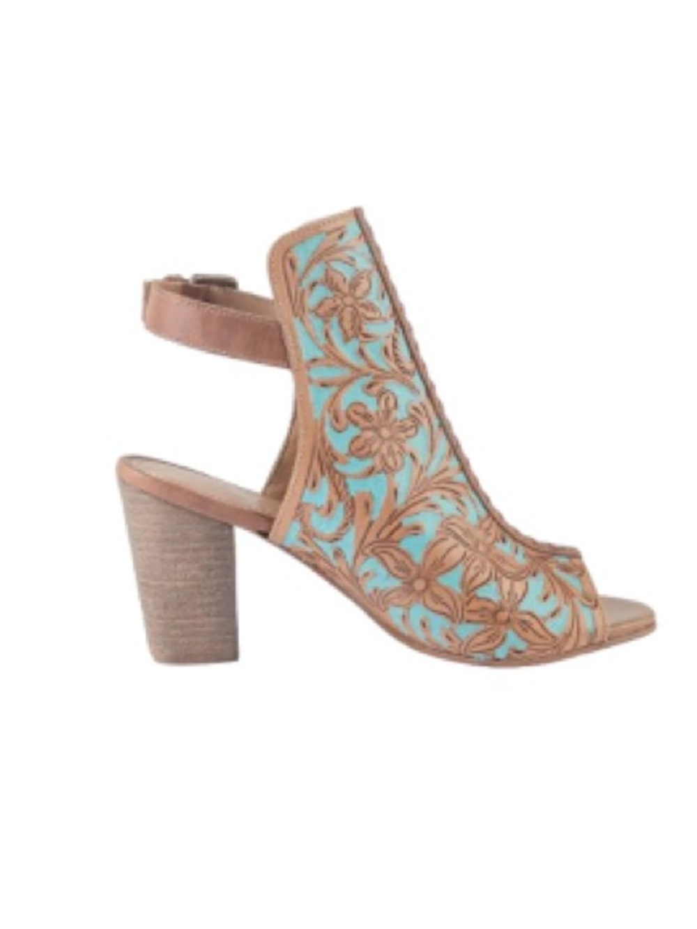 Myra Bag Darington Ranch Heels hand-tooled leather size 9 - Picture 2 of 10